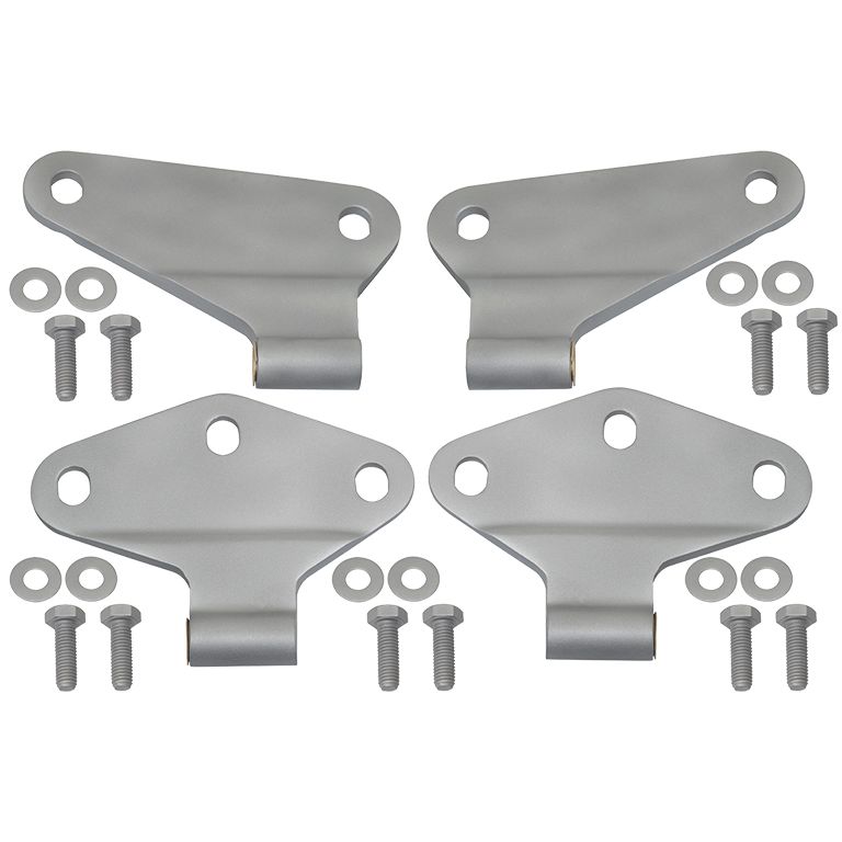 KENTROL Jeep JK Body Door Hinge Set 4 Pieces 2 Door 07-18 Wrangler JK Bare Grey Kentrol  40580
