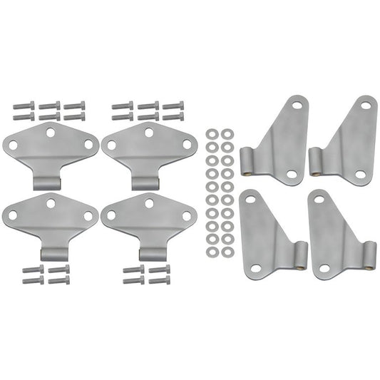 KENTROL Jeep JK Body Door Hinge Set 8 Pieces 4 Door 07-18 Wrangler JK Bare Grey Kentrol  40581