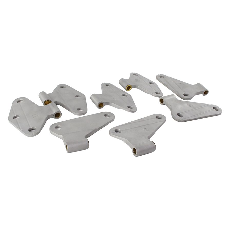 KENTROL Jeep JK Body Door Hinge Set 8 Pieces 4 Door 07-18 Wrangler JK Bare Grey Kentrol  40581