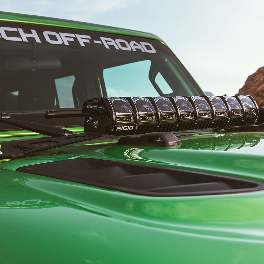 RIGID INDUSTRIES | 18-Present Jeep Wrangler JL Adapt Hood Mount Fits 20 Inch Adapt Series RIGID Industries | 41665