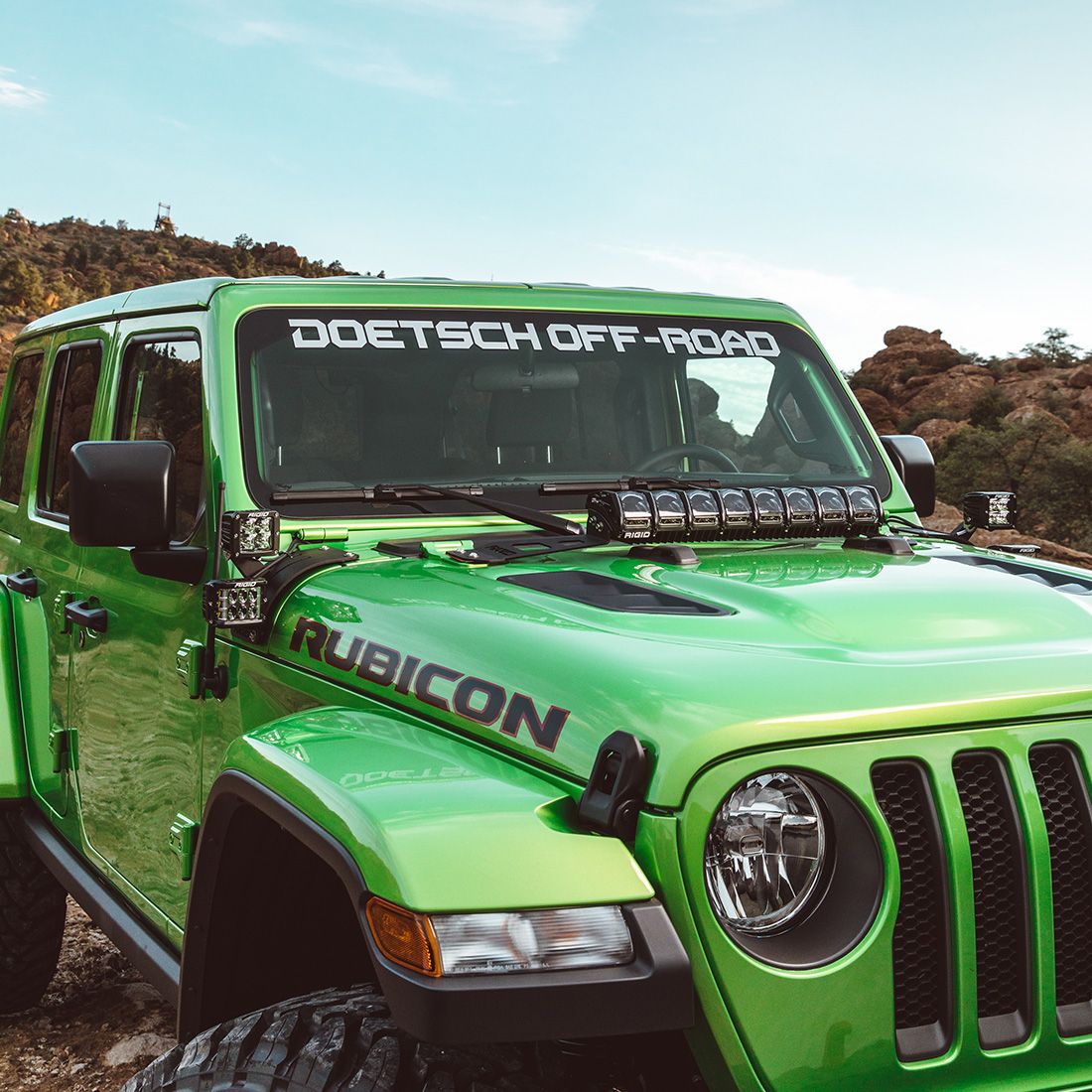 RIGID INDUSTRIES | 18-Present Jeep Wrangler JL Adapt Hood Mount Fits 20 Inch Adapt Series RIGID Industries | 41665