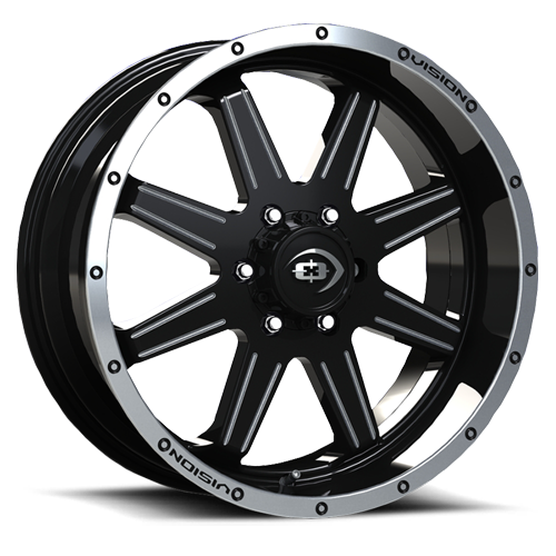 VISION 421 CANNIBAL Gloss Black Machined Lip Milled Spoke