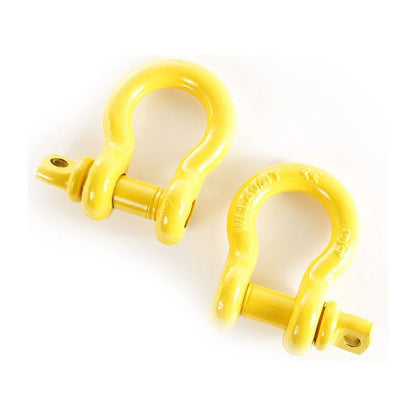 RUGGED RIDGE D-RINGS, 3/4-INCH, YELLOW, PAIR 11235.15