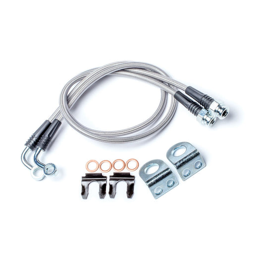 TeraFlex | 97-18 Wrangler TJ/JK26 Inch Stainless Steel Braided Brake Line Kit Front TeraFlex | 4353310