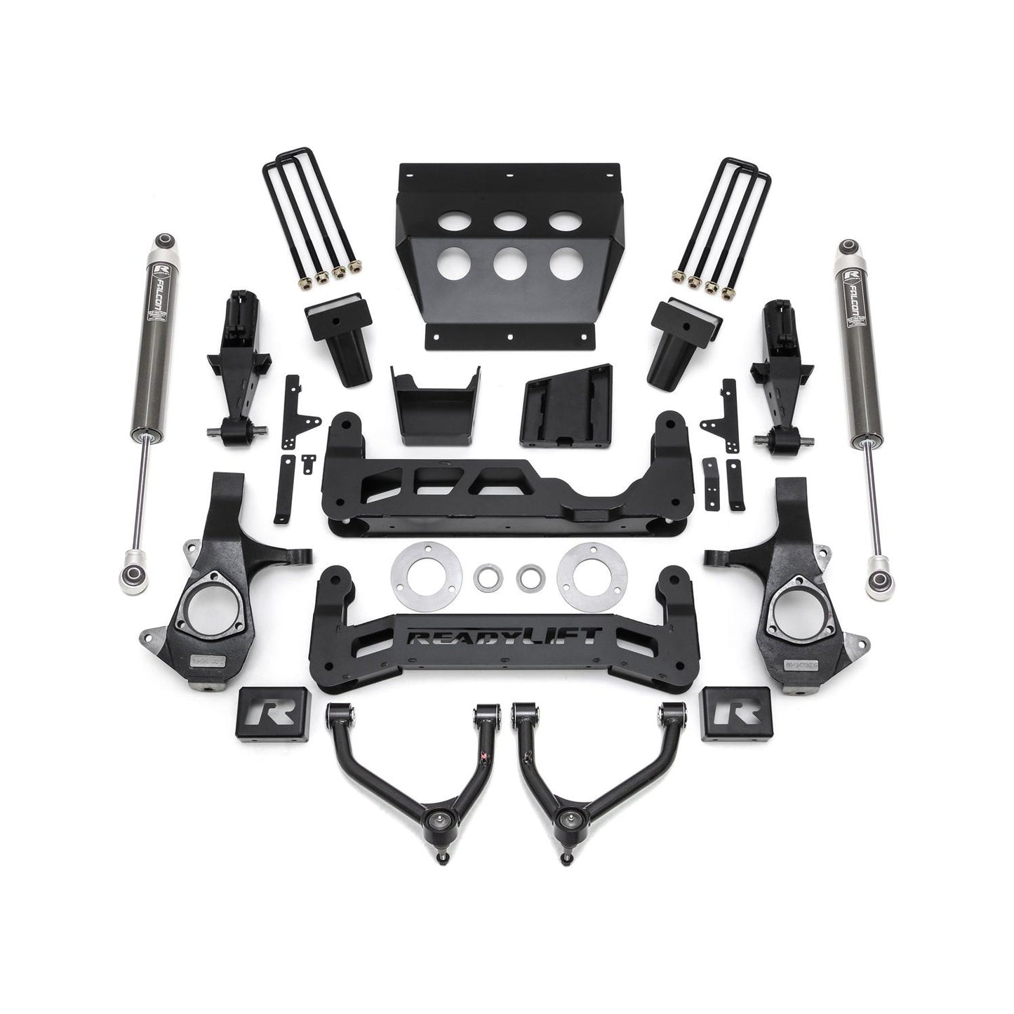 ReadyLIFT 7'' Big Lift Kit with Upper Control Arms for Stamped Steel OE Upper Control Arms with Falcon 1.1 Monotube Shocks (1500) 44-34720