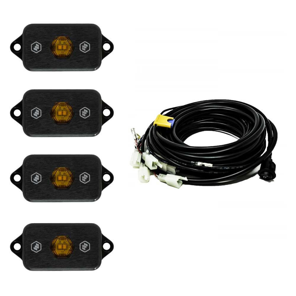 BAJA DESIGNS Rock Light Kit Universal Baja Amber Baja Designs I 447056