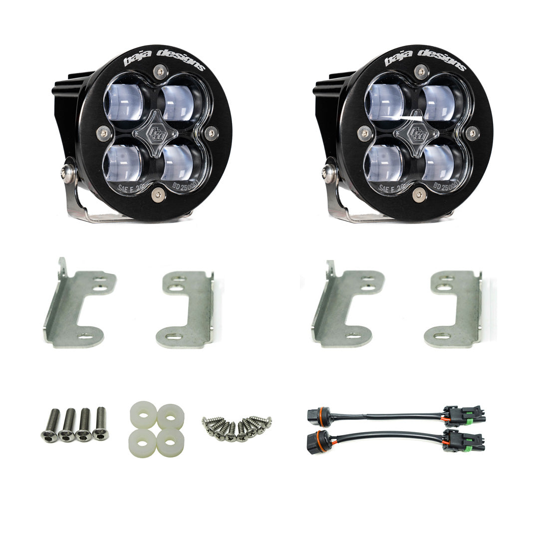 BAJA DESIGNS Jeep JK Fog Light Squadron-R SAE LED 07-18 Wrangler JK Fog Pocket Kit Baja Designs I 447621