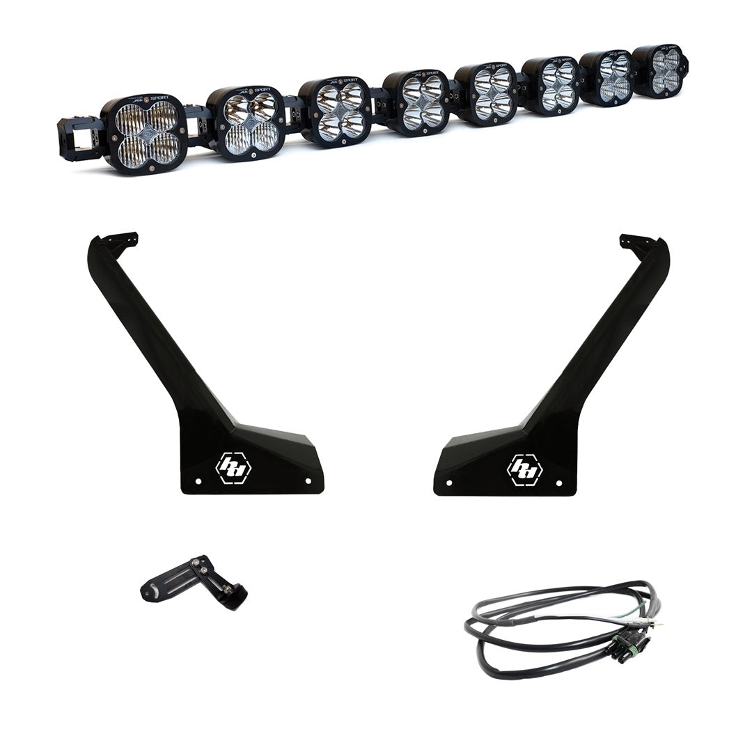 BAJA DESIGNS Jeep JL/JT Roof Bar LED Light Kit 8 XL nkable w/Upfitter Baja Designs I 447664UP