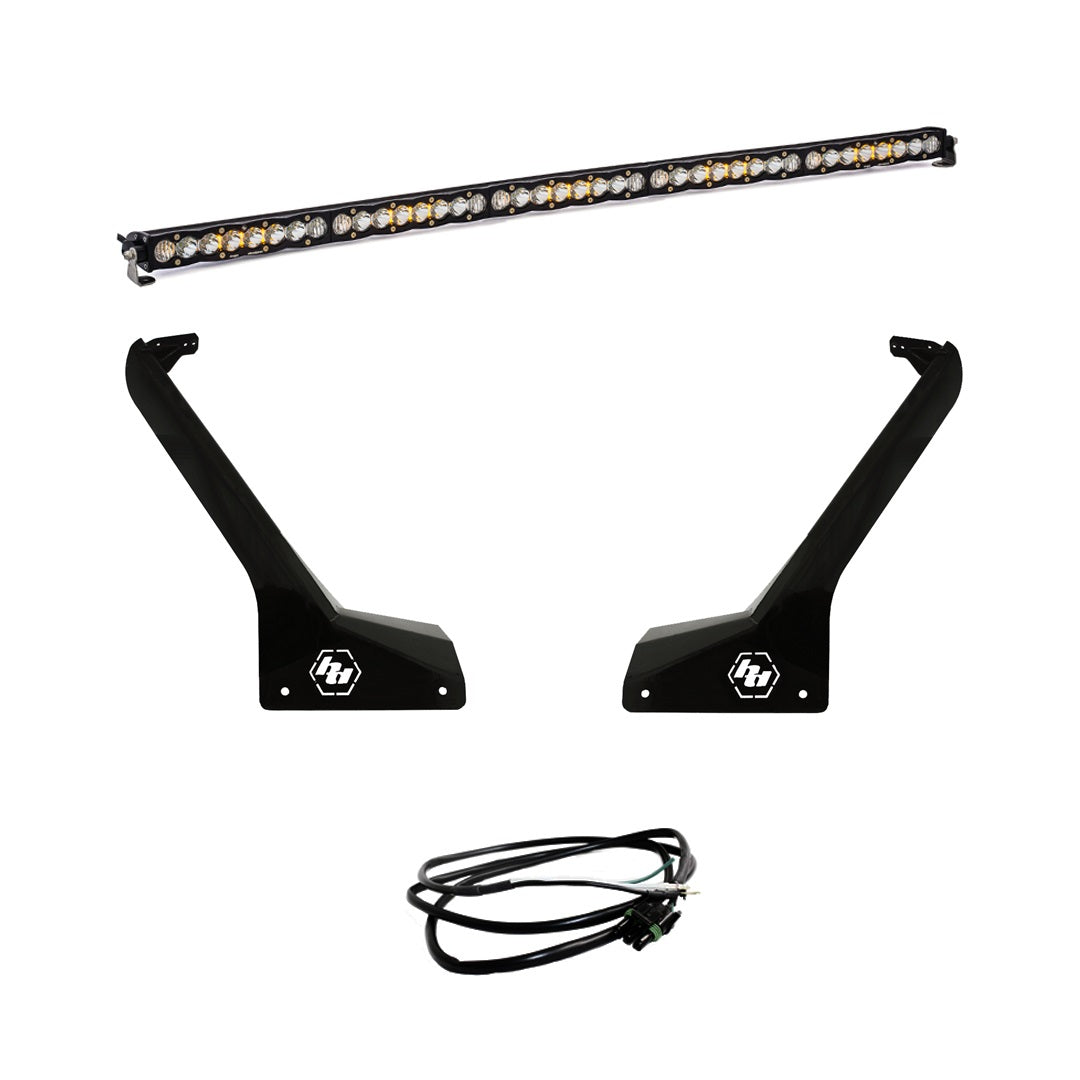 BAJA DESIGNS Jeep JL/JT Roof Bar LED Light Kit 50 Inch S8 w/Upfitter Baja Designs I 447665UP