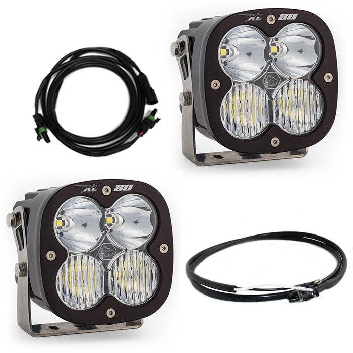 BAJA DESIGNS Jeep JL/JT Rubicon Steel Bumper LED Light Kit XL 80 w/Upfitter Baja Designs I 447669UP