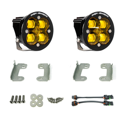 BAJA DESIGNS Jeep Fog LiLights Squadron-R SAE Amber LED 07-18 Wrangler JK Fog Pocket Kit Baja Design I 447721