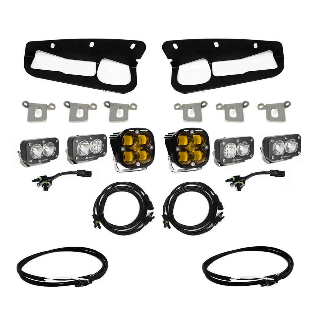 BAJA DESIGNS Bronco Baja Amber SAE Fog Pocket Kit 21-Up Ford Bronco w/Upfitter Baja Designs I 447762UP