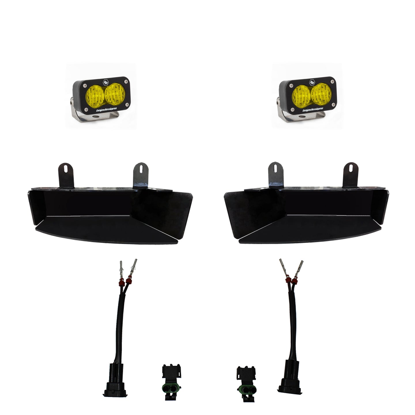 BAJA DESIGNS Dodge Ram Light Kit For Ram 2500/3500 19-On FPK S2 Sport W/C Baja Amber Baja Designs I 448043