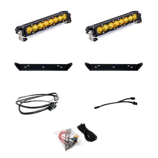 BAJA DESIGNS 10 Inch S8 D/C Baja Amber Behind Grill Kit fits 21-On Ford Raptor Baja Designs I 448066