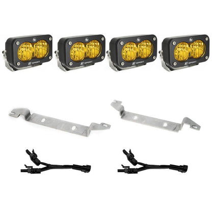 BAJA DESIGNS S2 Sport Fog Pocket Kit - 22-Present Toyota Tundra (Wide Cornering; Baja Amber) Baja Designs I 448081