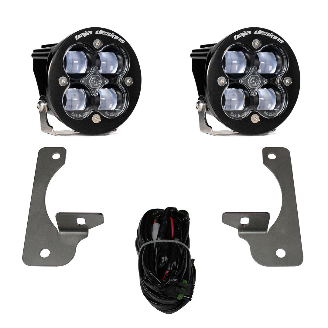 BAJA DESIGNS Jeep JK Squadron-R SAE Fog Pocket Light Kit Premium Bumper (Clear)-Jeep 2007-09 Wrangler JK Baja Designs I 448144