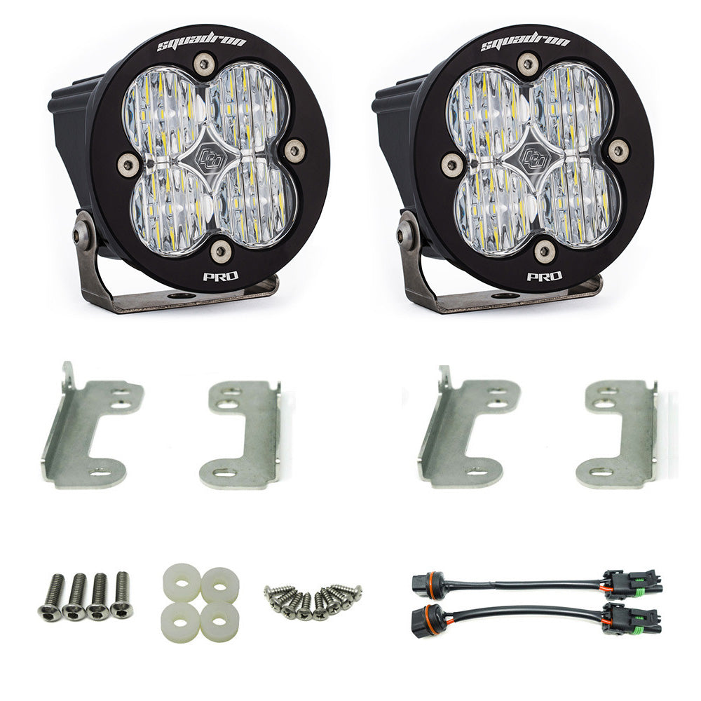 BAJA DESIGNS Jeep JK Squadron-R Pro Fog Pocket Light Kit OE Bumper (Clear)-Jeep 2007-09 Wrangler JK Baja Designs I 448148