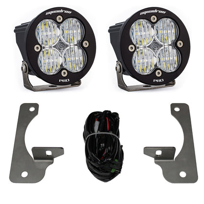 BAJA DESIGNS Jeep JK Squadron-R Pro Fog Pocket Light Kit Premium Bumper (Clear)-Jeep 2007-09 Wrangler JK Baja Designs I 448149
