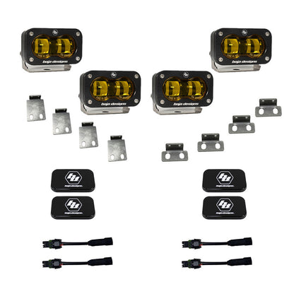 BAJA DESIGNS S2 SAE Baja Amber Fog Pocket Kit Fits 21-On Ford Raptor Baja Designs I 448171