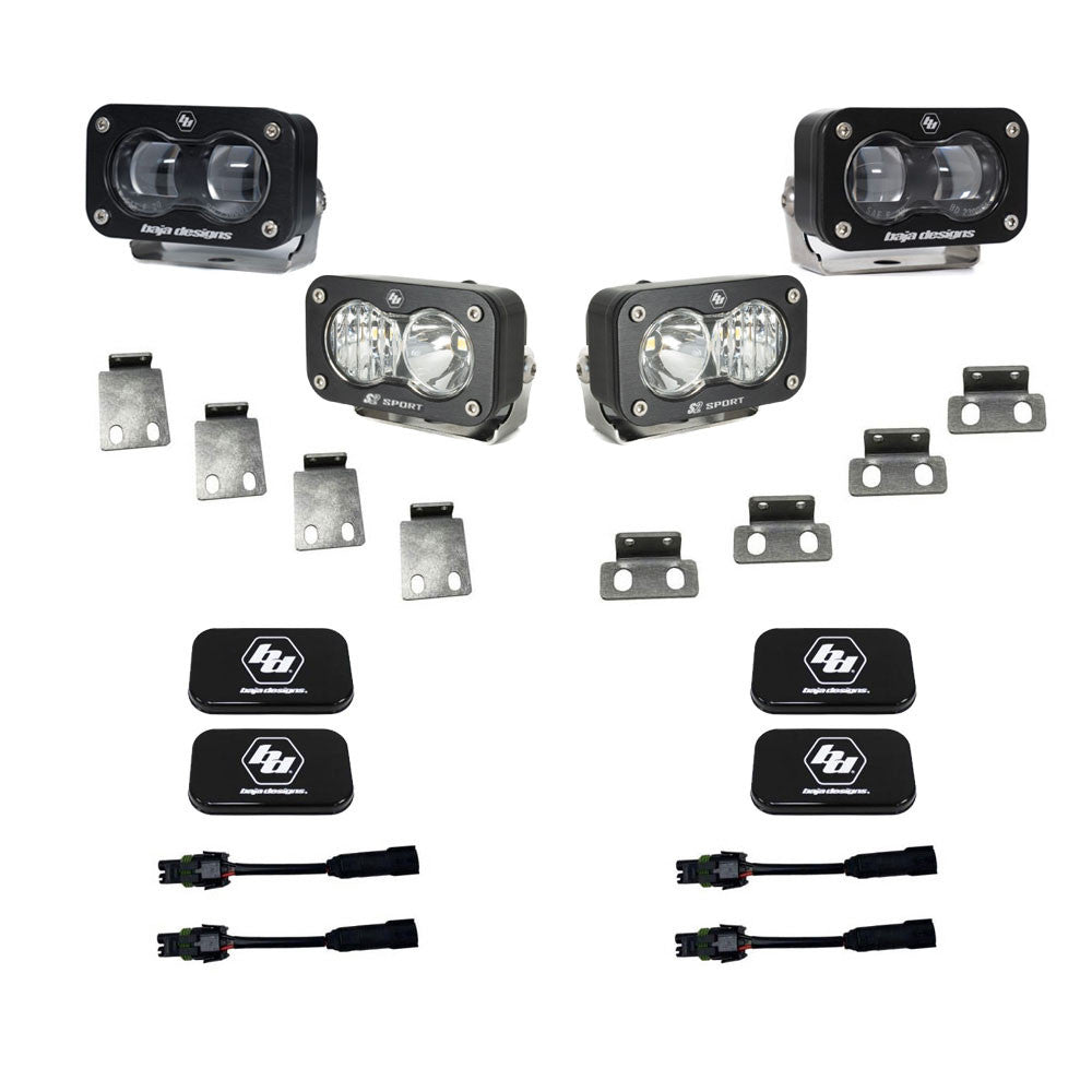 BAJA DESIGNS S2 SAE/S2 Clear Sport Fog Pocket Kit Fits 21-On Ford Raptor Baja Designs I 448180
