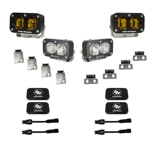 BAJA DESIGNS S2 SAE Baja Amber/S2 Sport Fog Pocket Kit Fits 21-On Ford Raptor Baja Designs I 448181