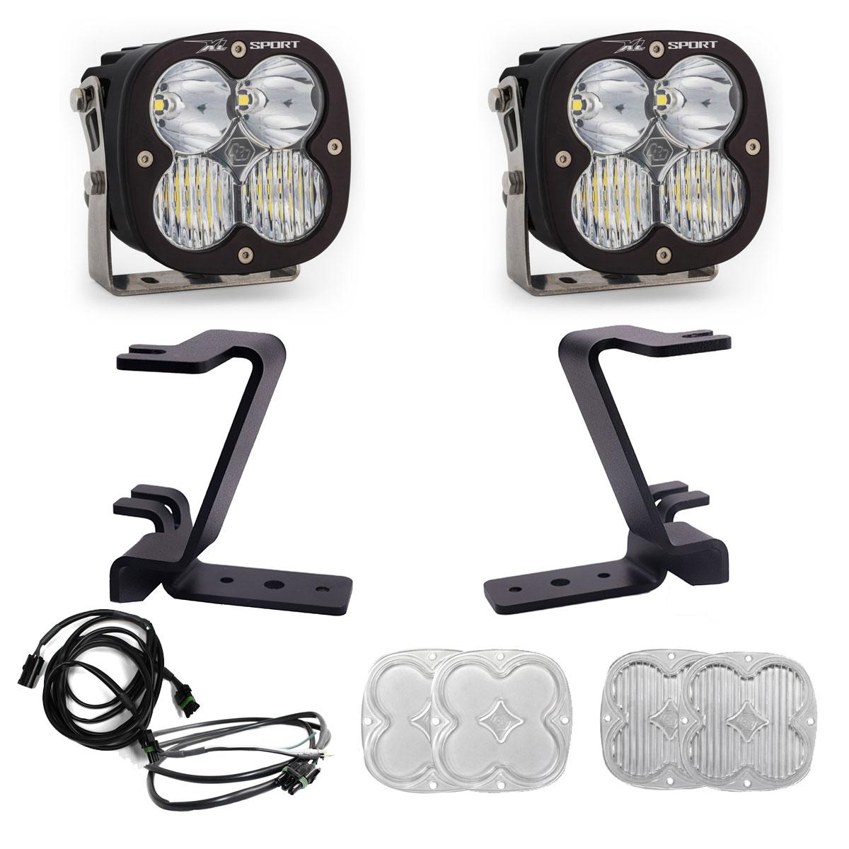 BAJA DESIGNS XL Sport A-Pillar Kit 2023-On Ford F-250/350 Super Duty Driving/Combo Clear Upfitter Wiring I 448210UP