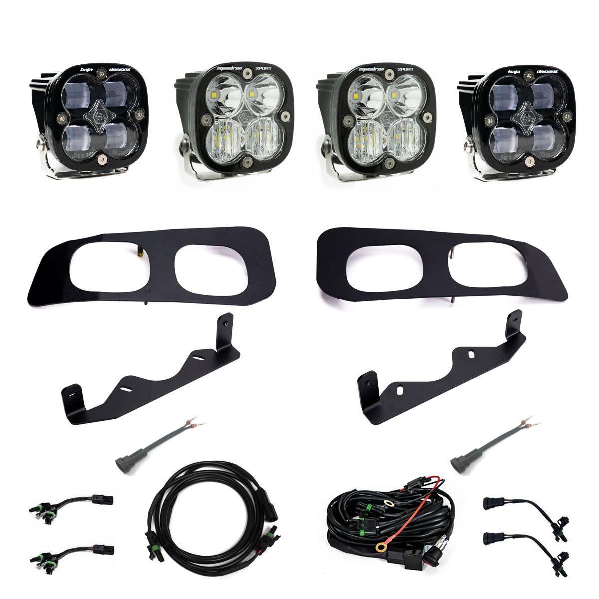 BAJA DESIGNS Squadron SAE/Sport Fog Pocket Kit 23-On Ford F-250/350 Super Duty SAE Fog Clear Toggle Wiring I 448225