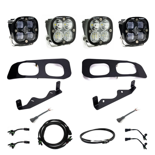 BAJA DESIGNS Squadron SAE/Sport Fog Pocket Kit 2023-On Ford F-250/350 Super Duty SAE Fog Clear Upfitter Wiring I 448225UP
