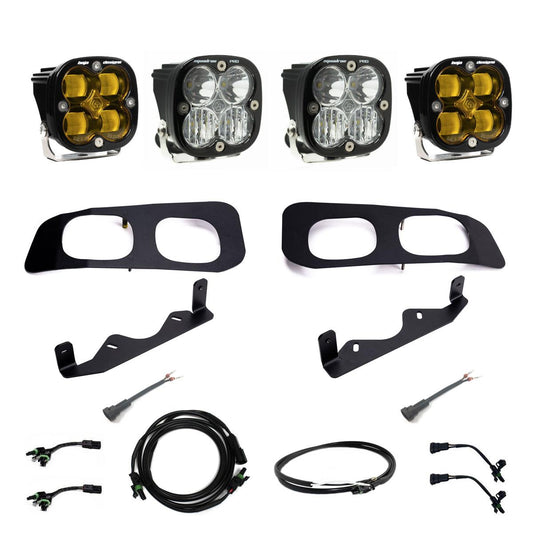 BAJA DESIGNS Squadron SAE/Pro Fog Pocket Kit 2023-On Ford F-250/350 Super Duty SAE Fog Clear Upfitter Wiring I 448228UP