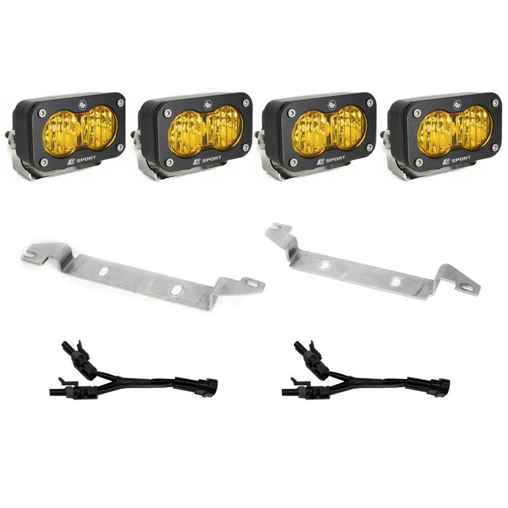 BAJA DESIGNS S2 Sport Dual Fog Pocket Light Kit - 24-Present Tacoma (Wide Cornering; Baja Amber) Baja Designs I 448259