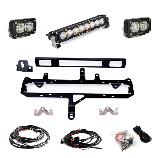 BAJA DESIGNS Toyota S8 10 inch Light Bar S2 Pro Grille Conversion Light Kit 2024-On Toyota Tacoma Clear Baja Designs I 448262