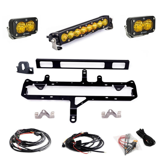 BAJA DESIGNS Toyota S8 10 Inch Light Bar S2 Pro Grille Conversion Light Kit 2024-On Toyota Tacoma Baja Amber Baja Designs I 448263