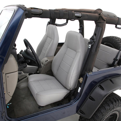 Smittybilt Standard Bucket Seat Denim Gray No Drilling Installation Front I 44911