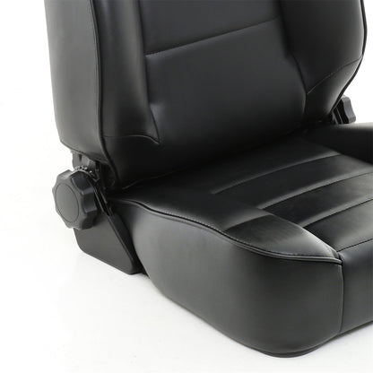 Smittybilt Factory Style Replacement Seat Black No Drilling Installation Front I 45001