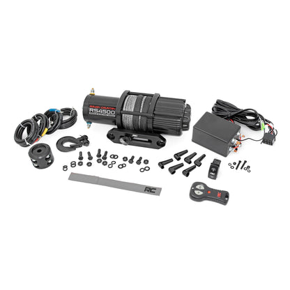ROUGH COUNTRY 4500-LB Winch W/ Remote | UTV | Synthetic Rope | RS4500SA
