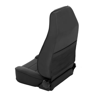 Smittybilt Factory Style Replacement Seat Denim Black No Drilling Installation Front I 45015