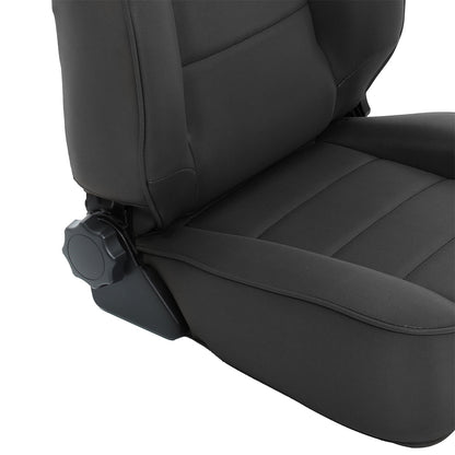 Smittybilt Factory Style Replacement Seat Denim Black No Drilling Installation Front I 45015