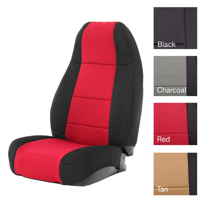 Smittybilt Neoprene Seat Cover Black/Red Front/Rear I 471030