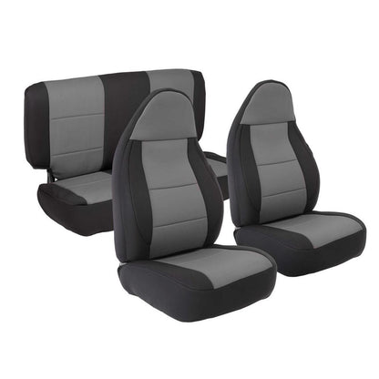 Smittybilt Neoprene Seat Cover Black/Charcoal Front/Rear I 471222