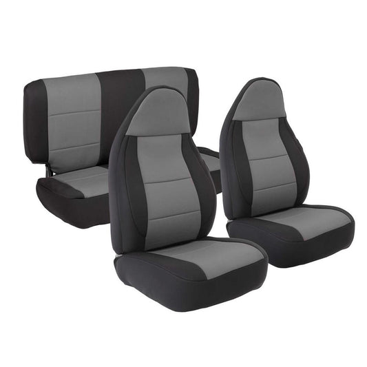 Smittybilt Neoprene Seat Cover Black/Charcoal Front/Rear I 471222