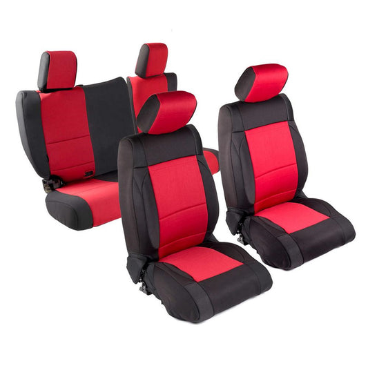 Smittybilt Neoprene Seat Cover Black/Red Rear/Front I 471830