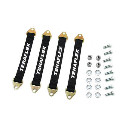 TeraFlex | 07-18 Wrangler JK Suspension Limit Strap Kit 15.125 Inch Front & 13.5 Inch Rear 3-4 Inch Lift TeraFlex | 4853100