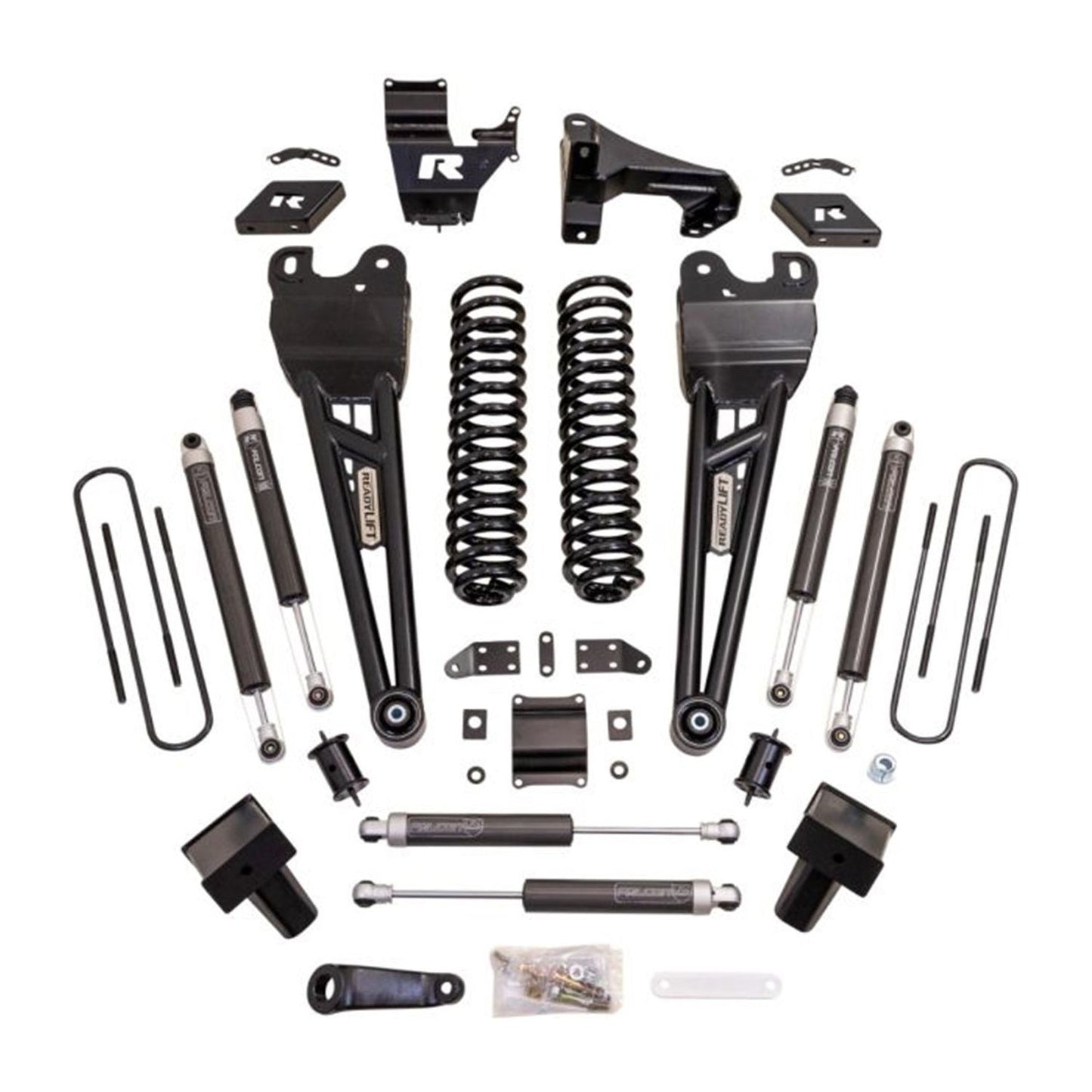 ReadyLIFT 6'' Coil Spring Lift Kit with Falcon 1.1 Monotube Front/Rear Shocks, Radius Arms, Dual Steering Stabilizer, and Front Track Bar Bracket  (F250/F350 Diesel ) 49-23621