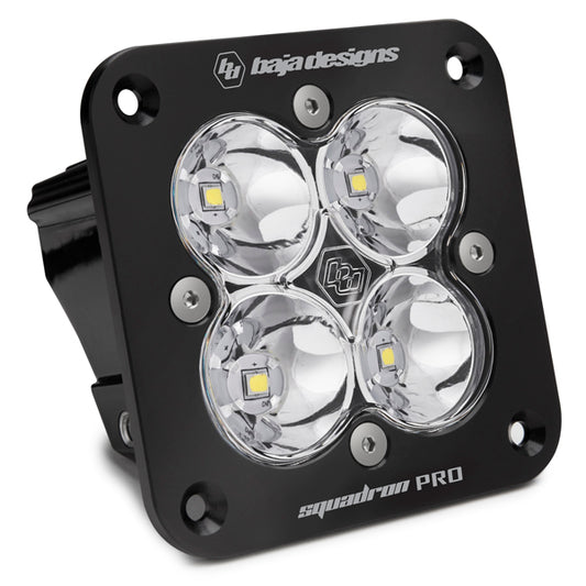 BAJA DESIGNS Flush Mount LED Light Pod Black Clear Lens Spot Pattern Squadron Pro Baja Designs I 491001