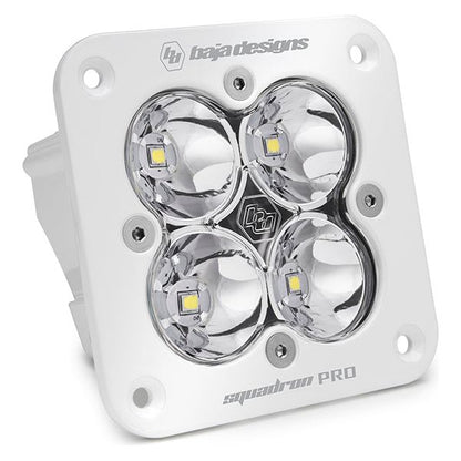 BAJA DESIGNS Flush Mount LED Light Pod White Clear Lens Spot Pattern Squadron Pro Baja Designs I 491001WT