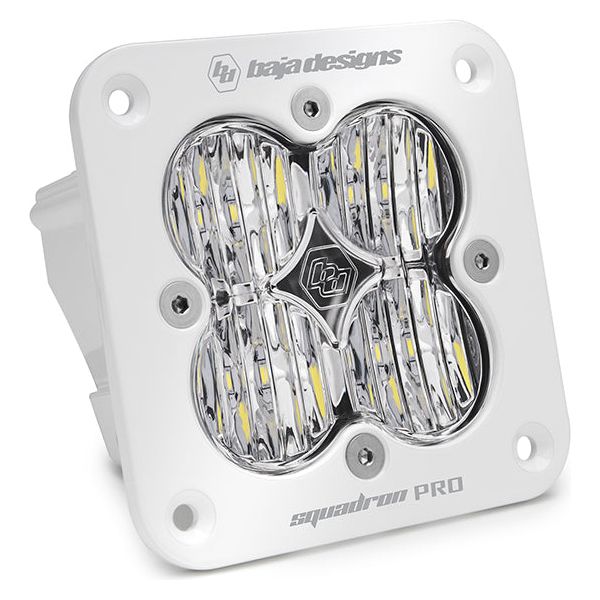 BAJA DESIGNS Flush Mount LED Light Pod White Clear Lens Wide Cornering Pattern Squadron Pro Baja Designs I 491005WT