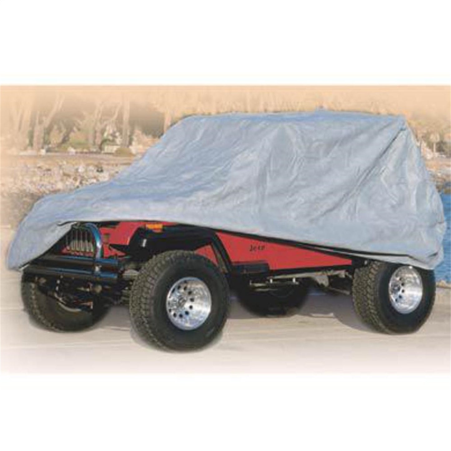 Smittybilt Jeep Cover Incl. Heavy Duty Grommet Bag Lock Cable No Drill Installation I 803