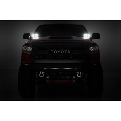 ROUGH COUNTRY LED Light Kit | Ditch Mount | Dual 2" Black Pairs | White DRL | Toyota Tundra (14-21) | 70837