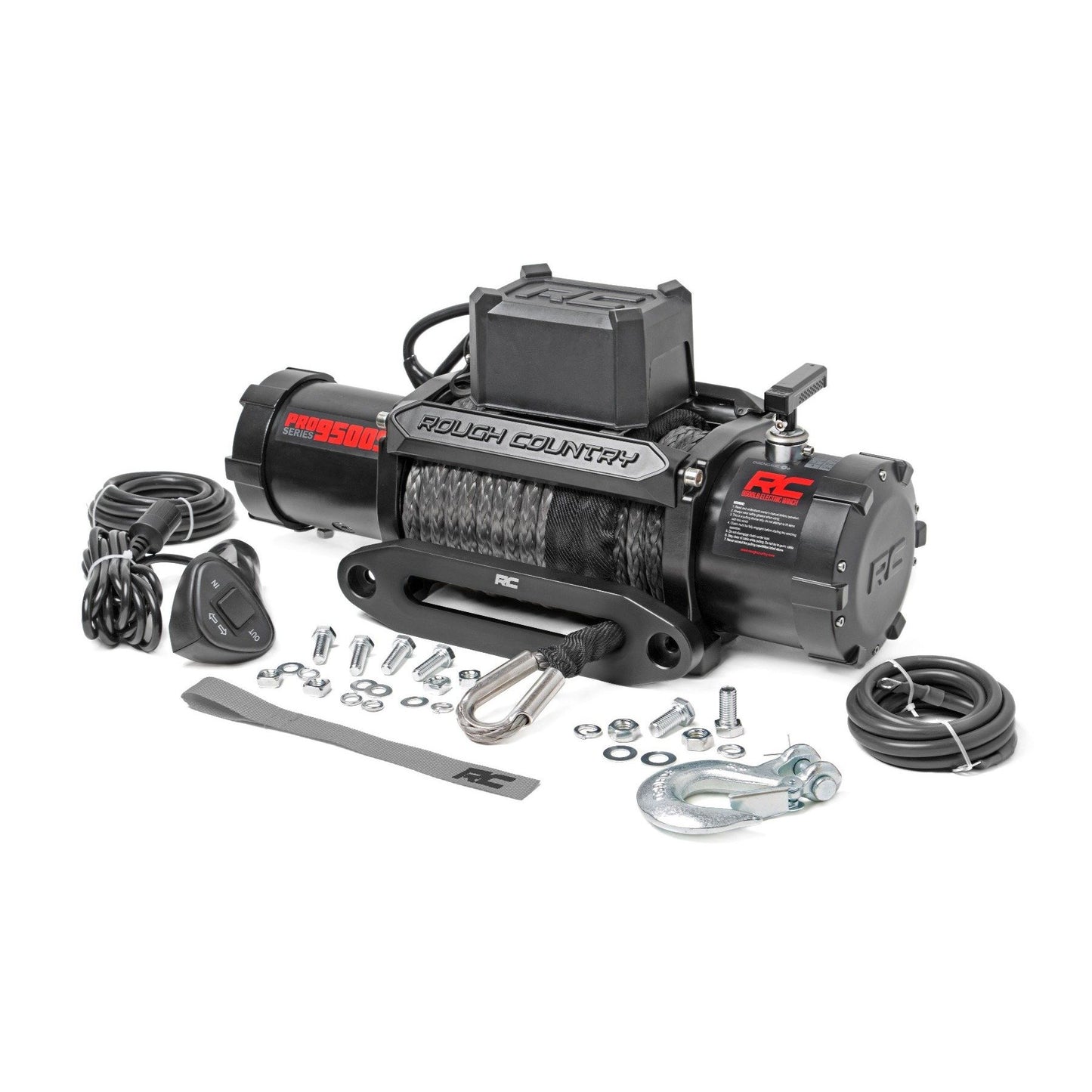 ROUGH COUNTRY 9500-Lb Pro Series Winch | Synthetic Rope | PRO9500S