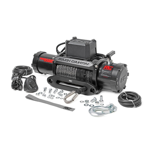 ROUGH COUNTRY 9500-Lb Pro Series Winch | Synthetic Rope | PRO9500S